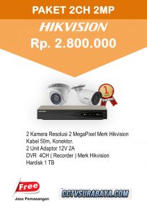 paket cctv hikvision 2 channel